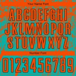 Fußball Custom Aqua Uniform Jersey Orange-Schwarz Sublimation