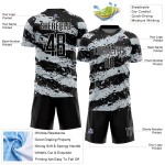 Sublimation Grau-Weiß Schwarz Jersey Fußball Custom Splash Light Uniform