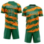 Splash Sublimation Trikot Kelly Uniform Bay Grün Fußball Custom Orange-Weiß