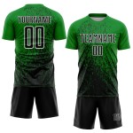 Fußball Kunst Sublimation Grün Fragment Uniform Abstrakte Schwarz-Weiß Gras Jersey Custom
