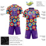 Krawatte Sublimation Uniform Lila-Weiß Jersey Custom Dye Fußball