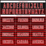 Schwarz-Rot-Weiß-Trikot Sublimation Custom Fußballuniform