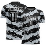 Sublimation Grau-Weiß Schwarz Jersey Fußball Custom Splash Light Uniform