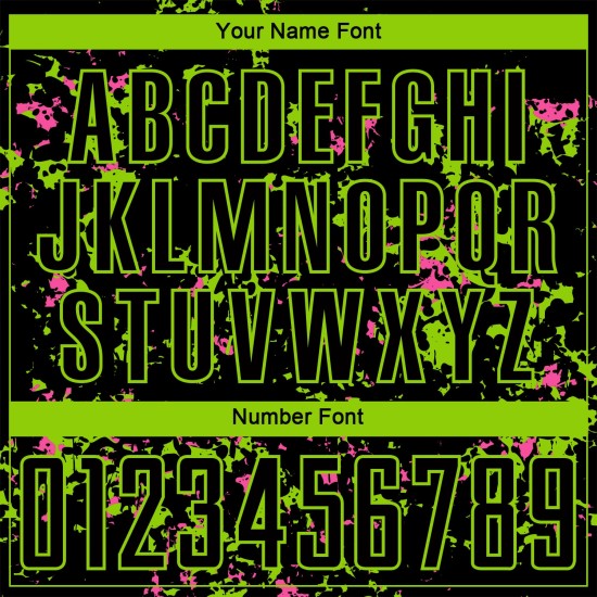 Abstrakte Jersey Uniform Kunst Fußball Neon Sublimation Grün-Pink Fragment Custom Schwarz