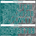Graue Uniform Graffiti Fußball Jersey Scratch Teal-Steel Muster Custom Sublimation