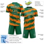 Splash Sublimation Trikot Kelly Uniform Bay Grün Fußball Custom Orange-Weiß