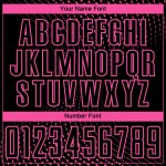 Jersey Custom Schwarz Fußball Uniform Rosa Geometrische Sublimation Linien