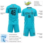Black Lakes Uniform Jersey Formen Sublimation Custom Blau Fußball Geometrisch