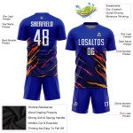 Gelb-Schwarz Weiß Fußball Sublimation Royal Jersey Uniform Custom