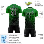 Fußball Kunst Sublimation Grün Fragment Uniform Abstrakte Schwarz-Weiß Gras Jersey Custom