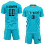 Black Lakes Uniform Jersey Formen Sublimation Custom Blau Fußball Geometrisch