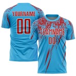 Rot-Weiß Fußball Blau Custom Uniform Sublimation Sky Jersey