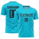 Black Lakes Uniform Jersey Formen Sublimation Custom Blau Fußball Geometrisch